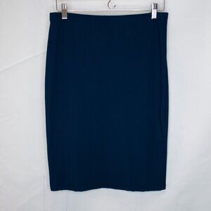 Patrizia Pepe Firenze Pull On Pencil Skirt Womens M Navy Blue Made in Italy A07X